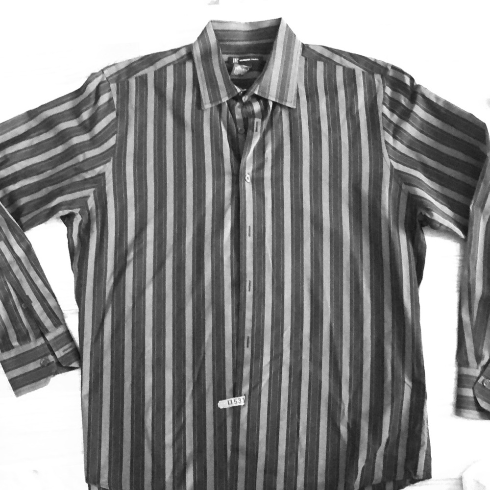 Mens shirt, black/grey, size L